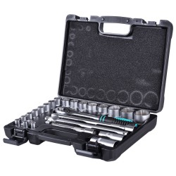 Jogo De Soquetes Estriado 1/2 Catraca 24 Peças 135769 Stels 