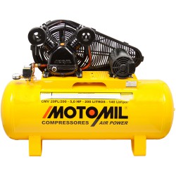 Compressor de Ar 20 Pés 200l Cmv 20Pl/200 220/380V - Motomil  Compressor de Ar 20 Pés 200l Cmv 20Pl/200 220/380V - Motomil