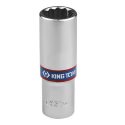 Soquete Estriado Longo 18 mm com Encaixe de 1/2 Pol. - KING TONY-423018