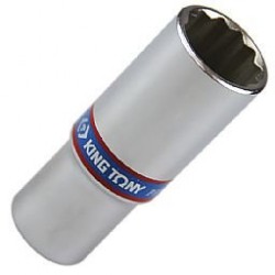 Soquete Estriado Longo 21 mm com Encaixe de 1/2 Pol. - KING TONY-423021