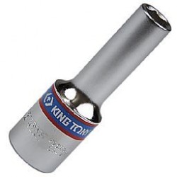 Soquete Sextavado Longo 9 mm com Encaixe de 1/2 Pol. - KING TONY-423509