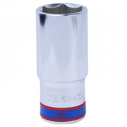 Soquete Sextavado Longo 24 mm com Encaixe de 1/2 Pol. - KING TONY-423524 Soquete Sextavado Longo 24 mm com Encaixe de 1/2 Pol. - KING TONY-423524