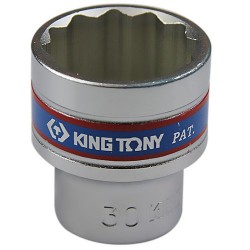 Soquete Estriado de 30 mm com Encaixe 1/2 Pol. - KINGTONY-433030